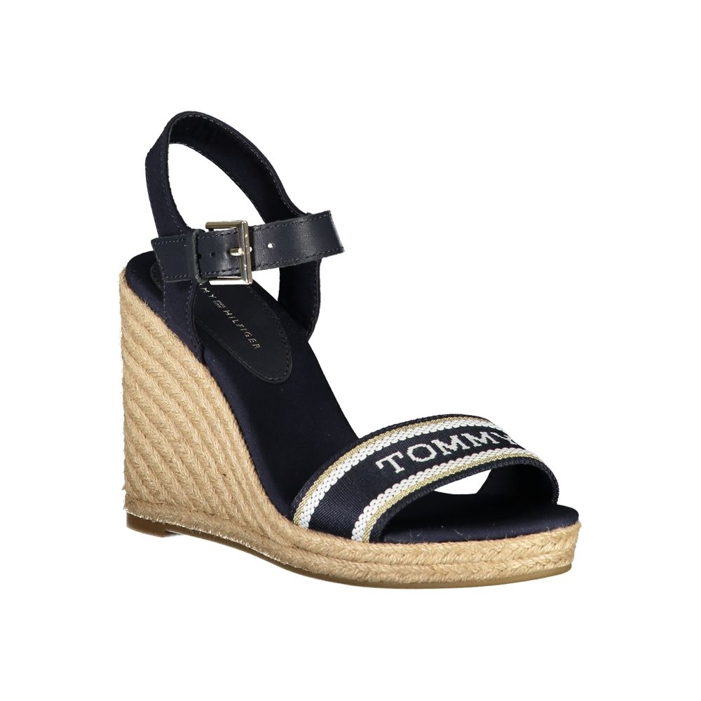Tommy Hilfiger Blue Leather Women's Wedge Sandal