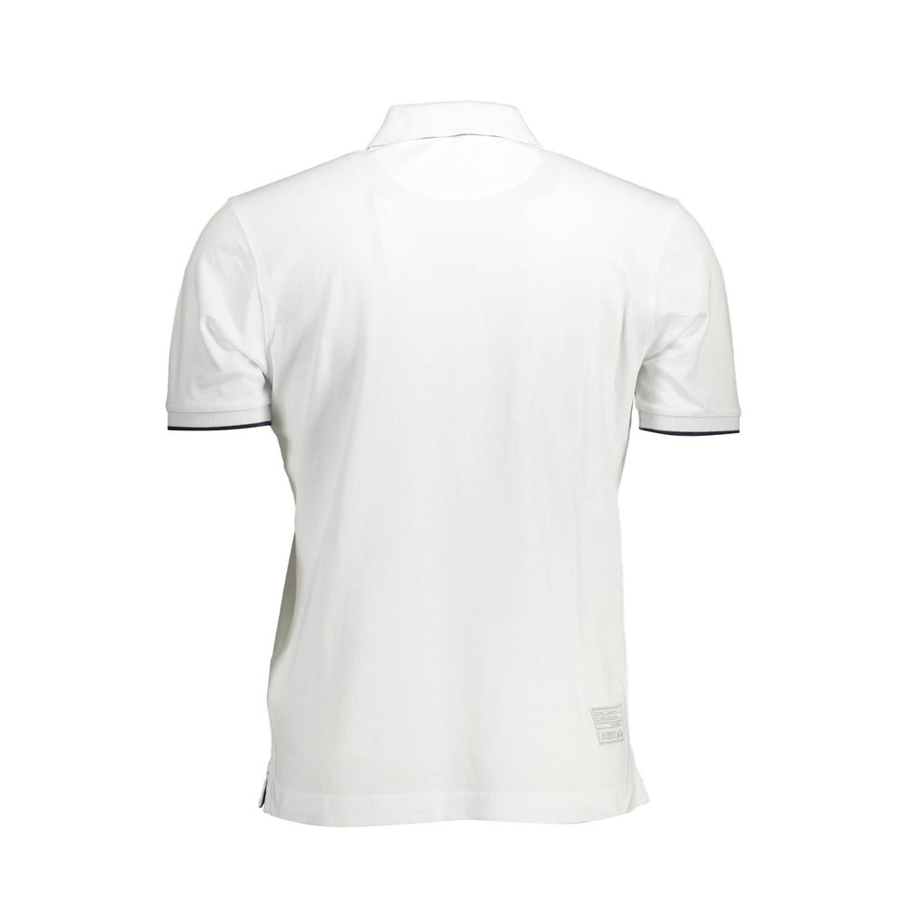 La Martina White Cotton Men Polo Shirt