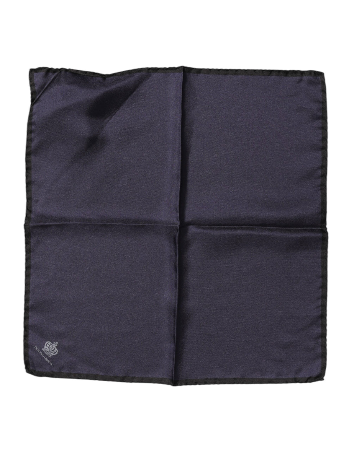 Dolce & Gabbana Blue DG Crown Silk Square Men Foulard Scarf
