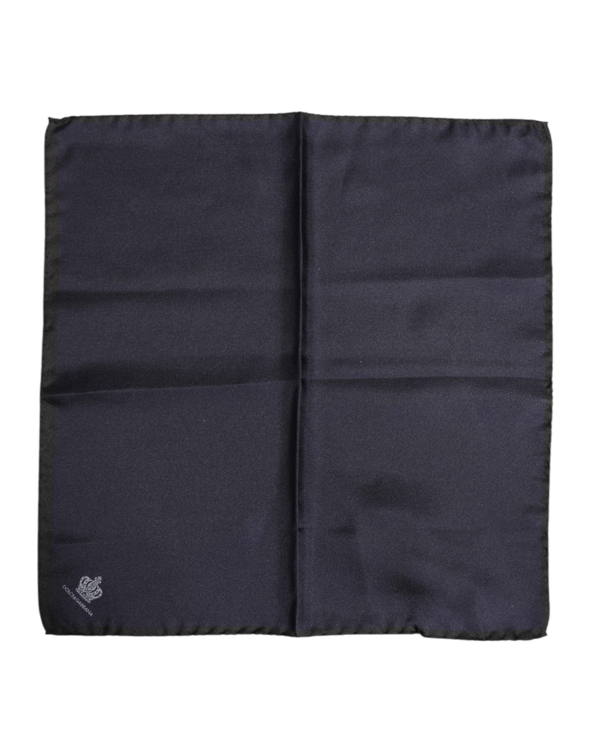Dolce & Gabbana Blue DG Crown Silk Square Men Foulard Scarf