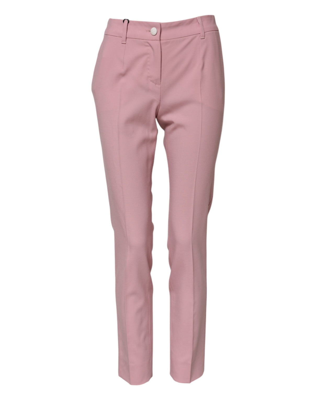 Dolce & Gabbana Pink Wool High Waist Tapered Pants