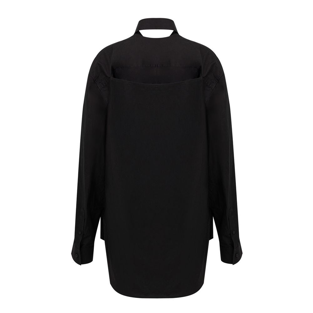 Balenciaga Black Cotton Long Dress