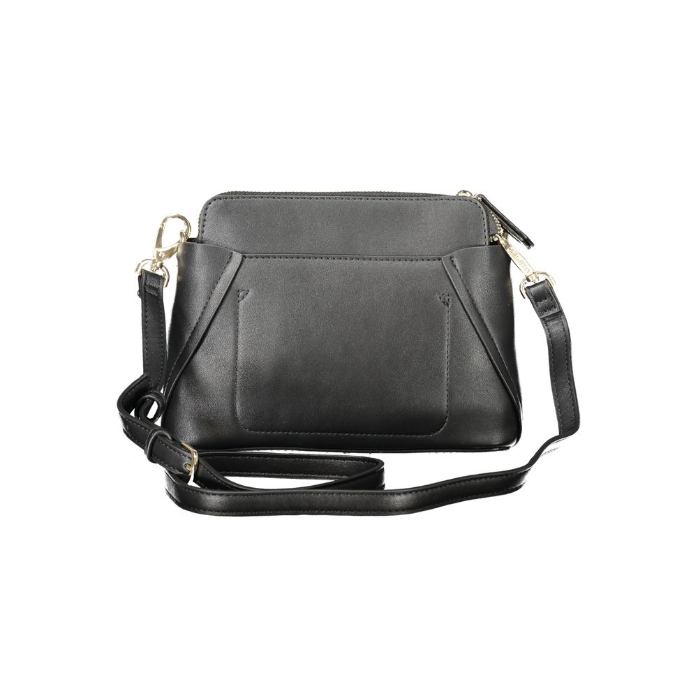 Mario Valentino Black Polyurethane Shoulder Bag