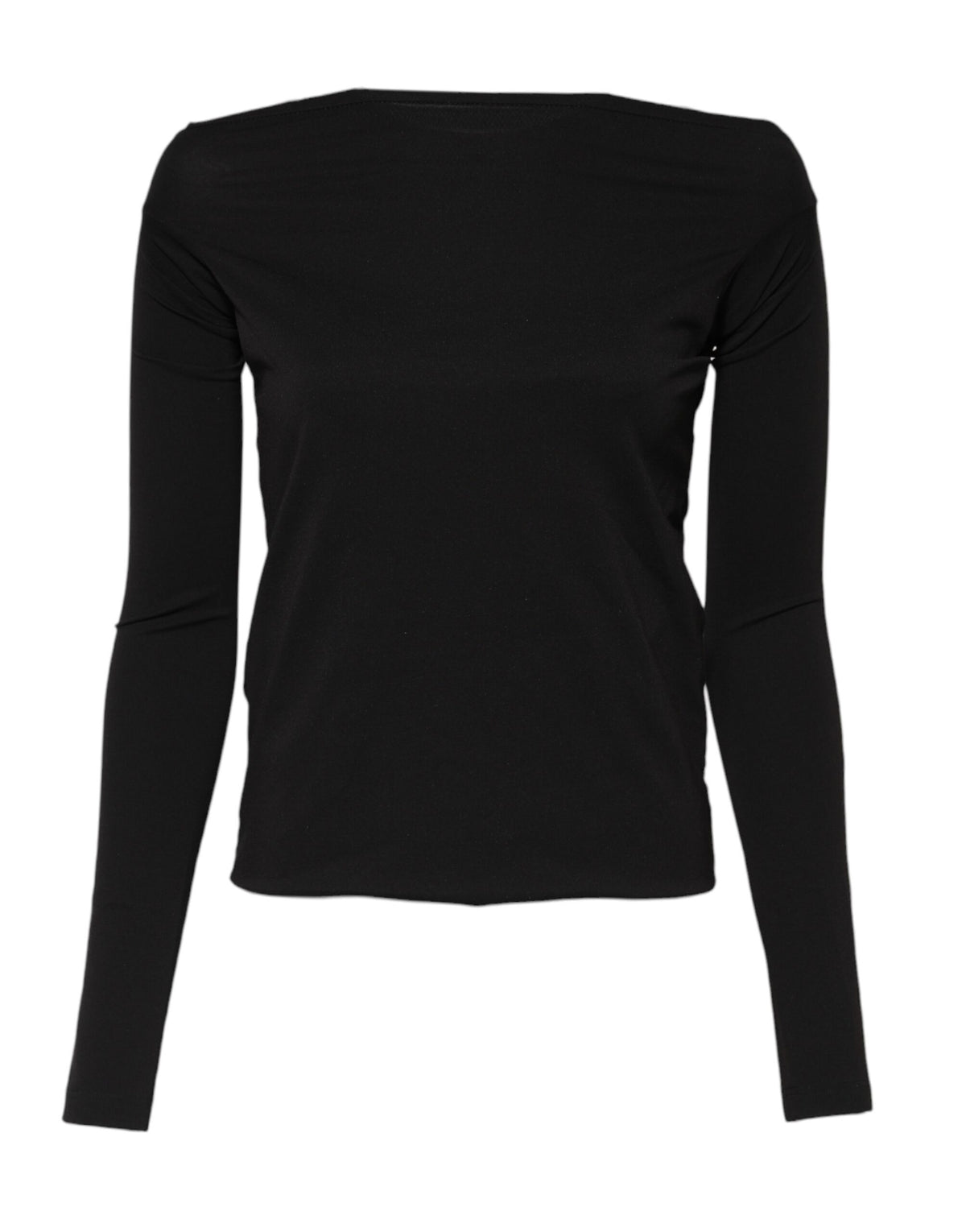 Dolce & Gabbana Black Wool Shrug Crew Neck Pullover Sweater