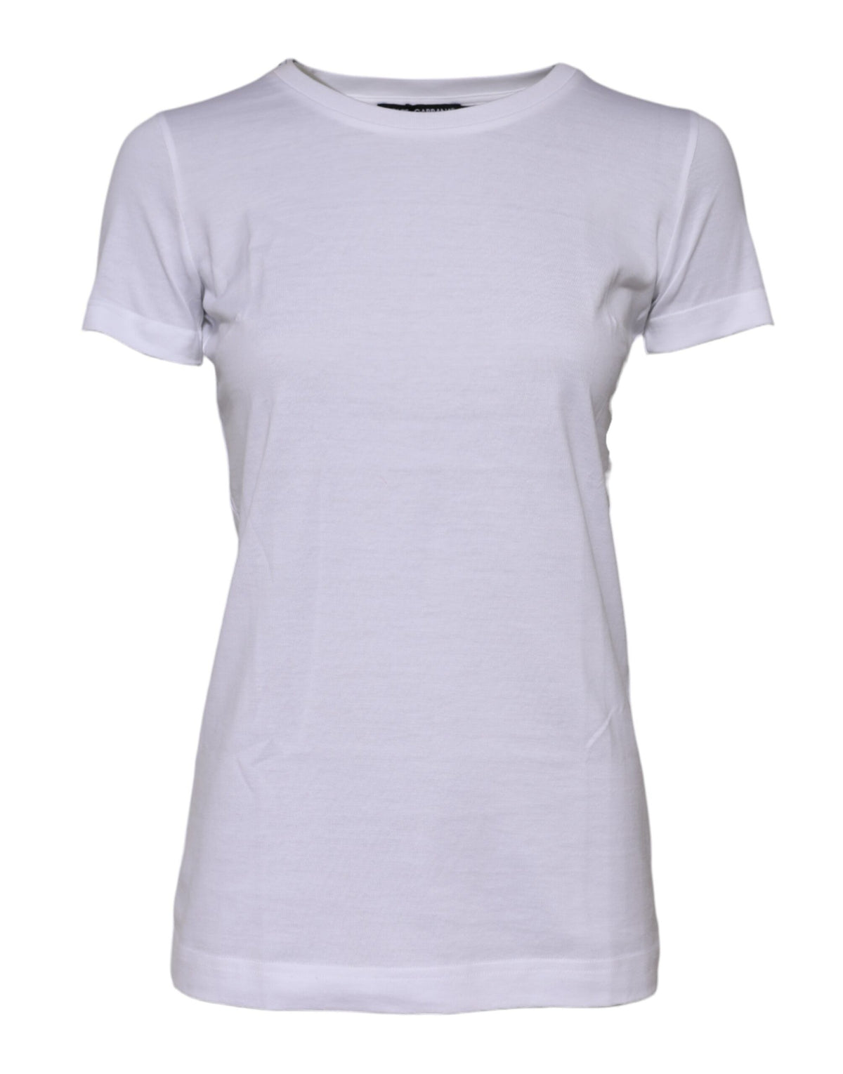 Dolce & Gabbana White Cotton Crew Neck Short Sleeves T-shirt