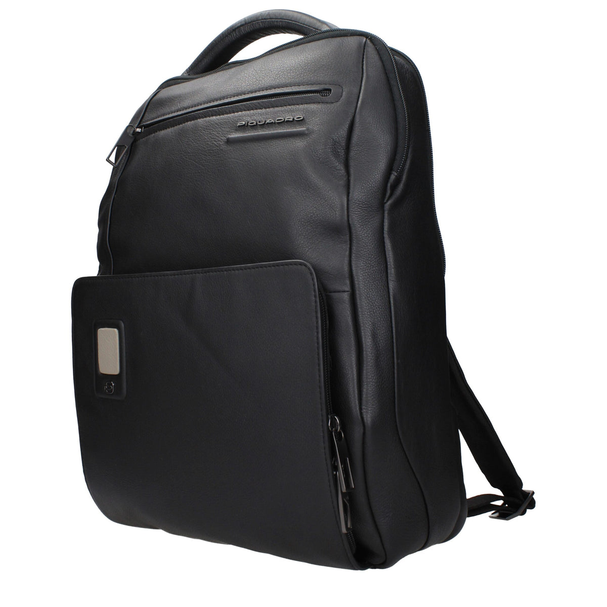 Piquadro Black Leather Backpack