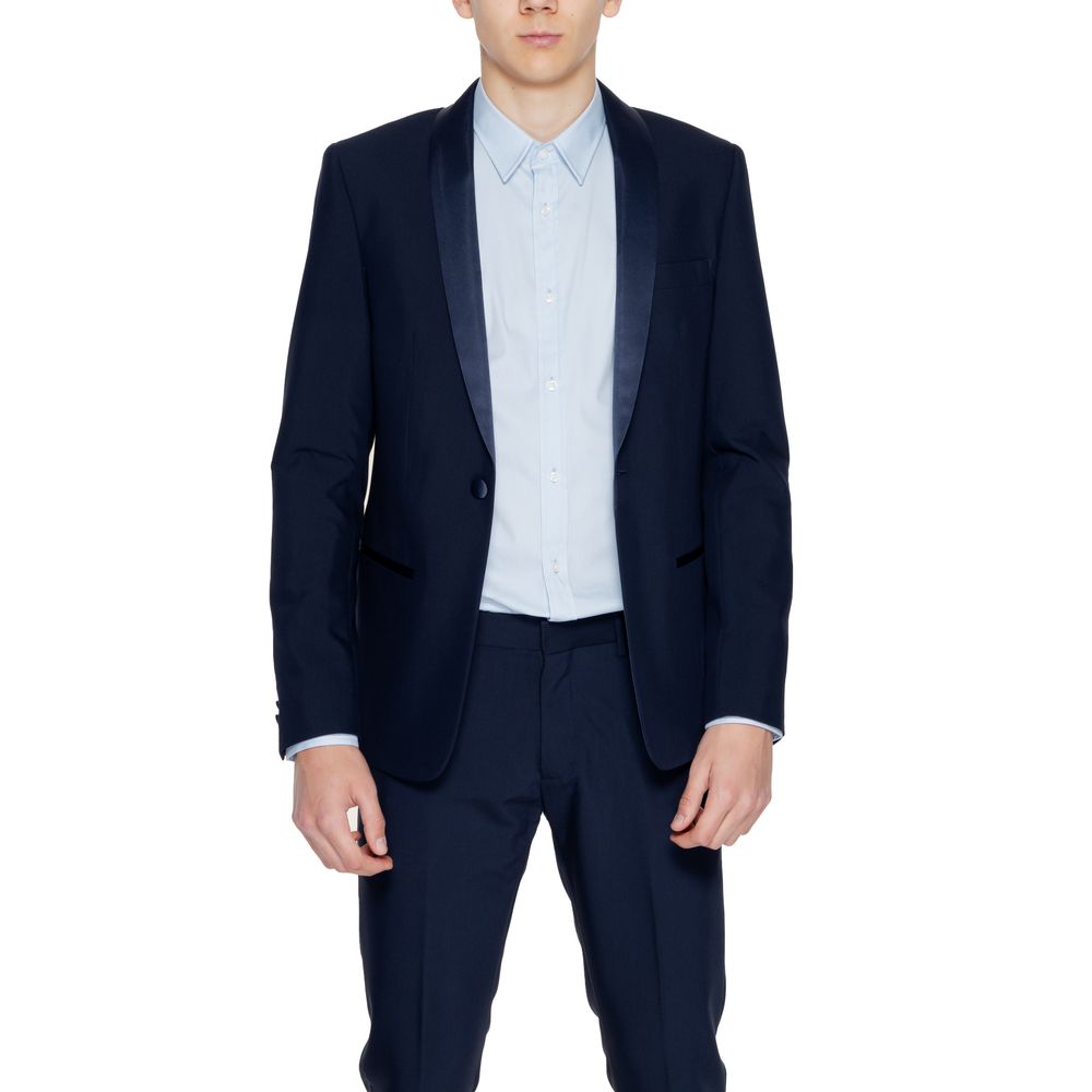 Antony Morato Blue Polyester Blazer