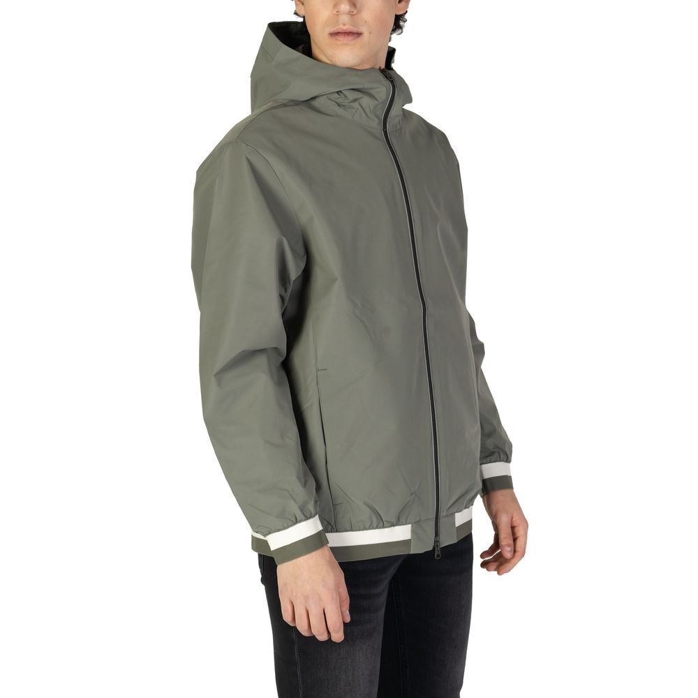 Replay Green Polyester Shell Jacket