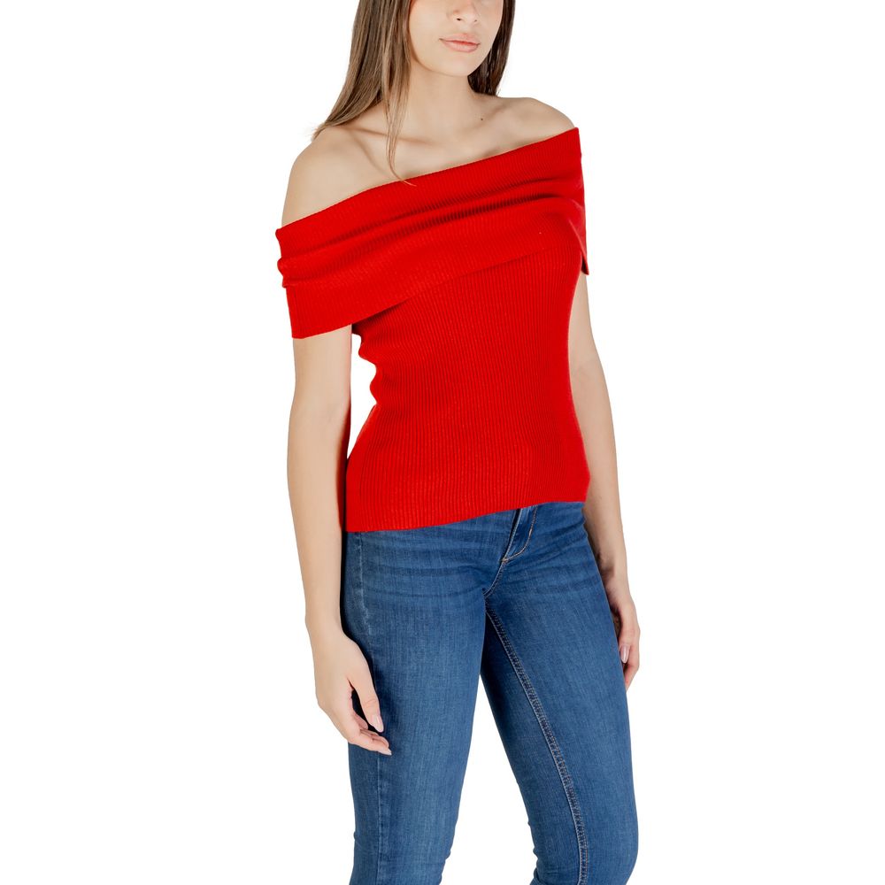 Only Red Polyester T-Shirt