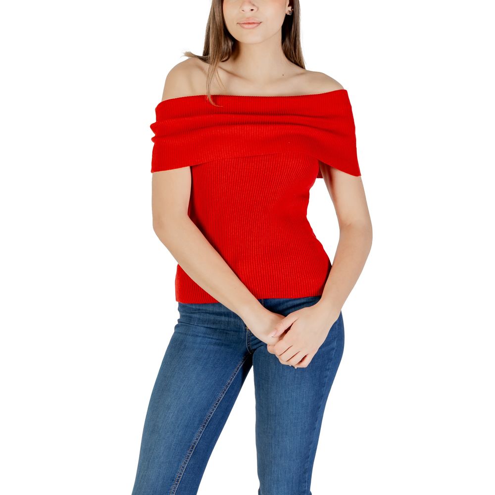 Only Red Polyester T-Shirt