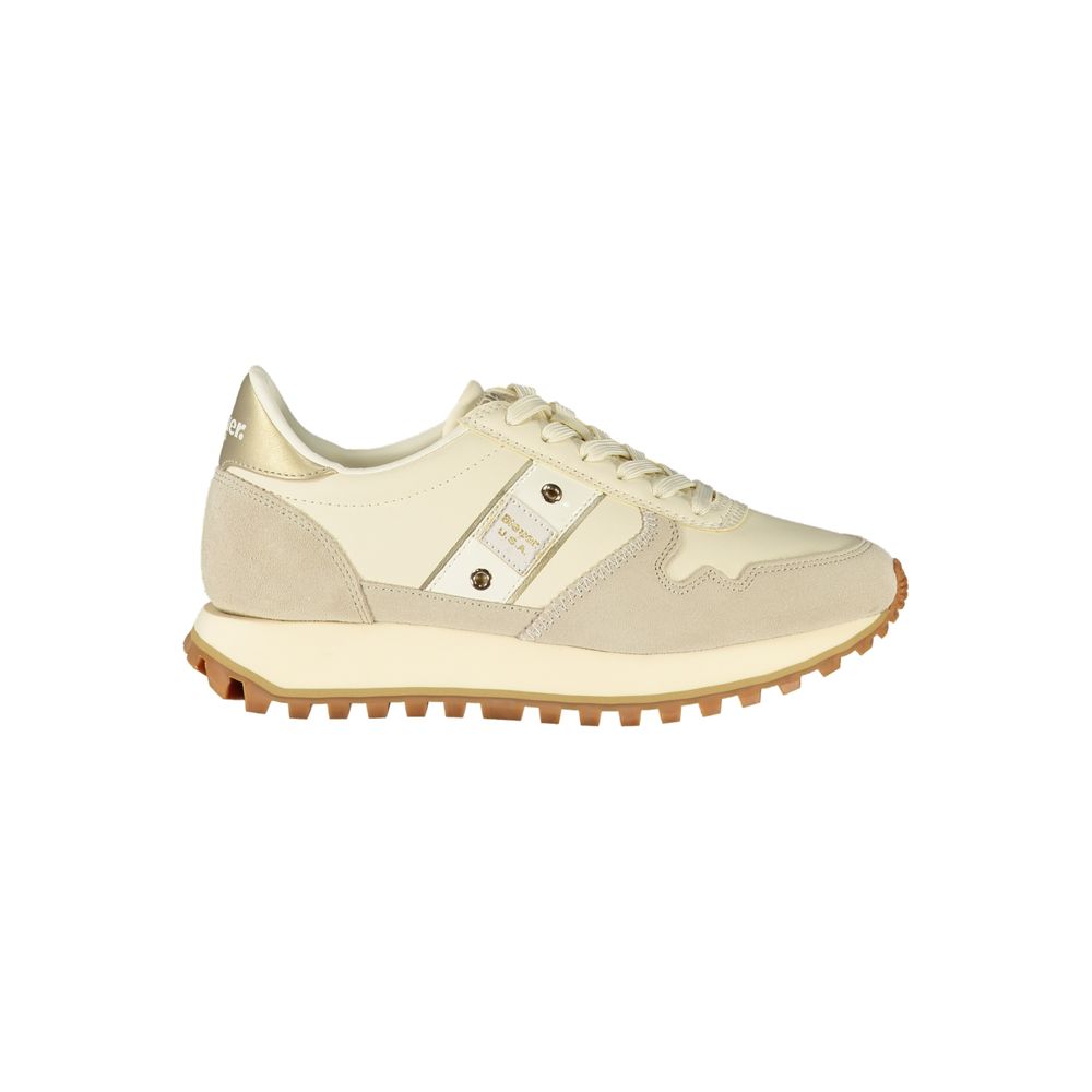 Blauer Beige Leather Women Sneaker