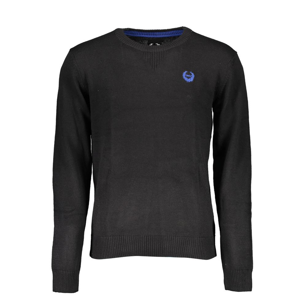 Gianmarco Venturi Black Cotton Men Sweater