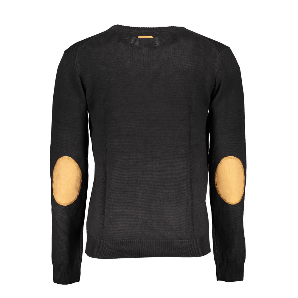 Gianmarco Venturi Black Cotton Men Sweater