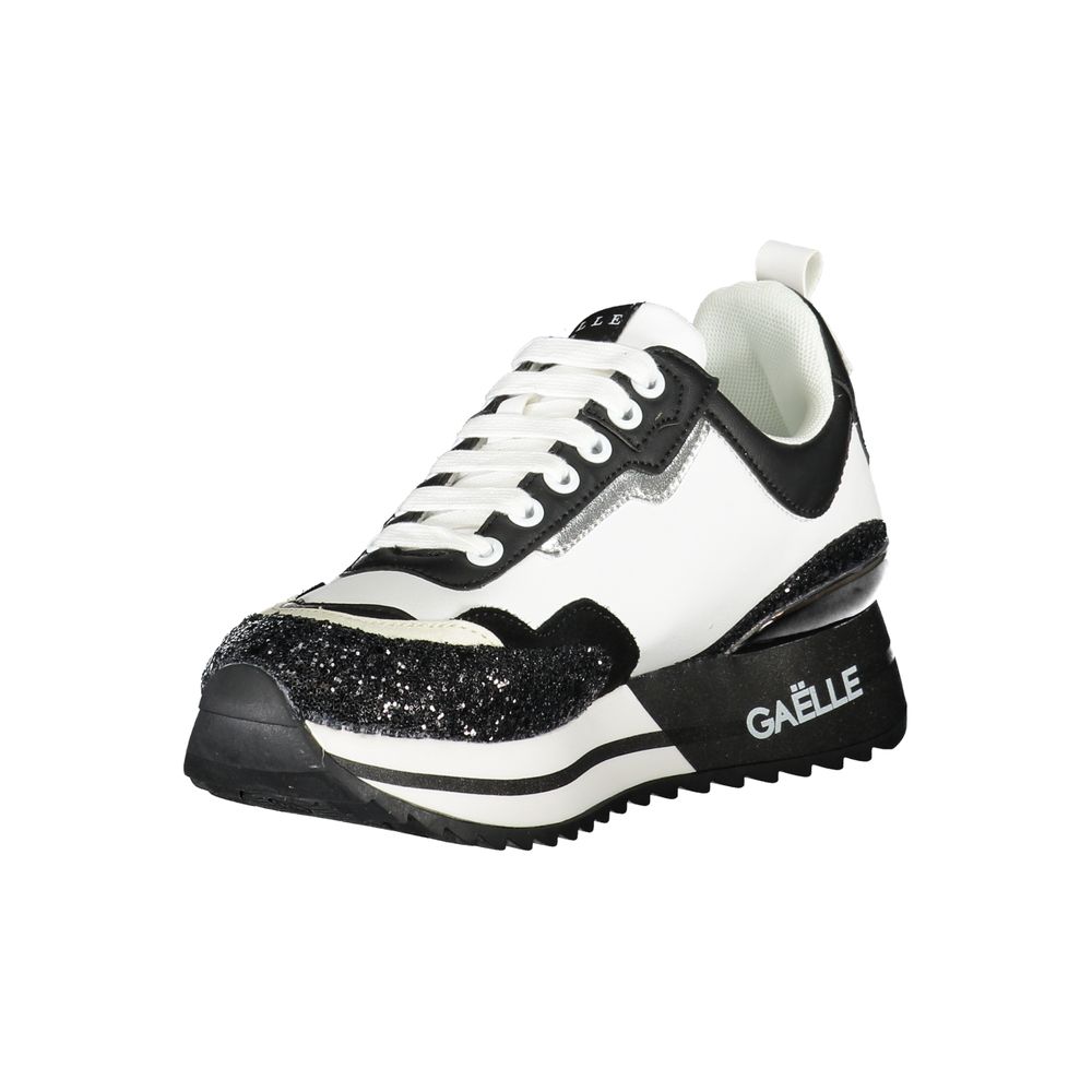 Gaelle Paris Black Polyurethane Women Sneaker