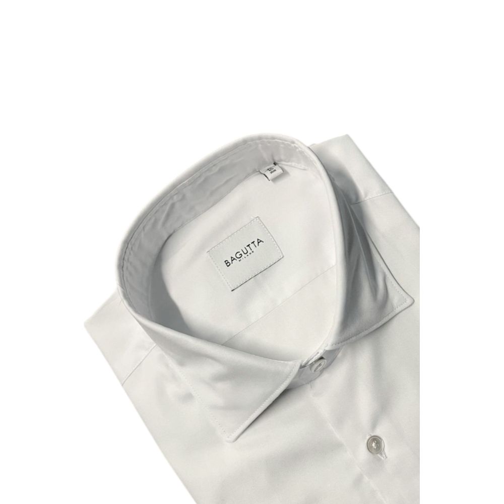 Bagutta White Cotton Men Shirt