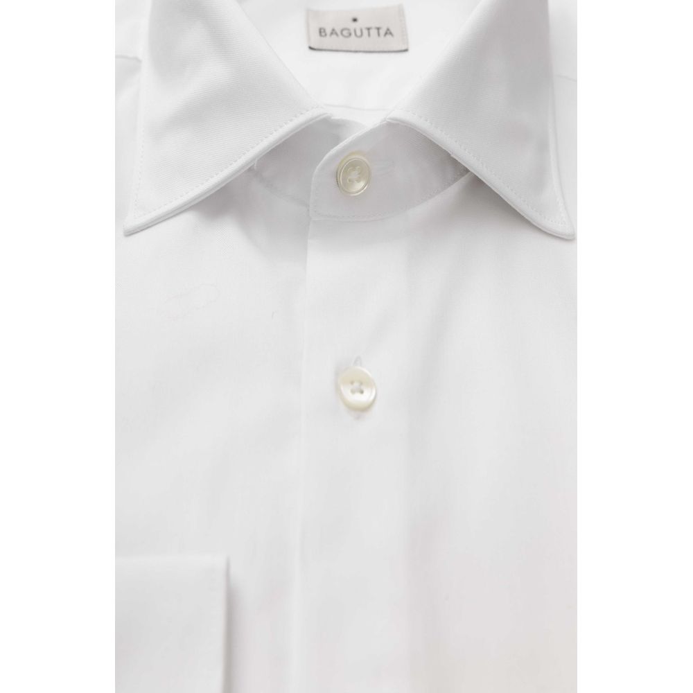 Bagutta White Cotton Dress Shirt