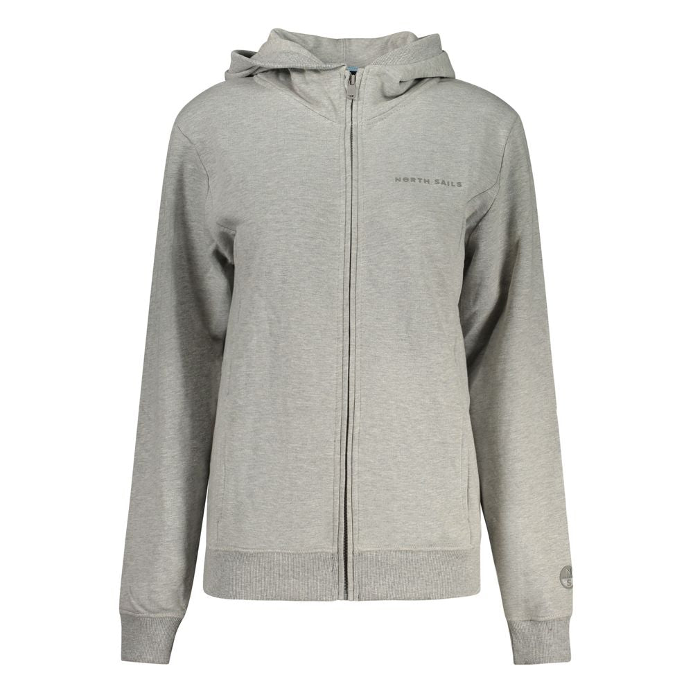 North Sails Grigio Cotton Women Hoodie