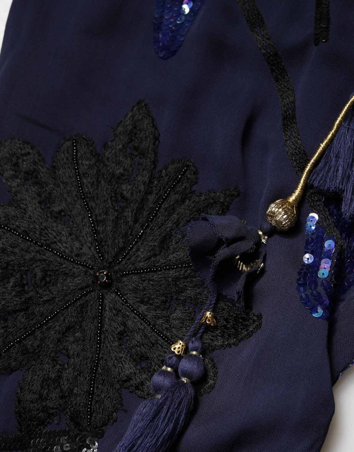 Christian Pellizzari Blue Sequined Tapered Trouser Pants
