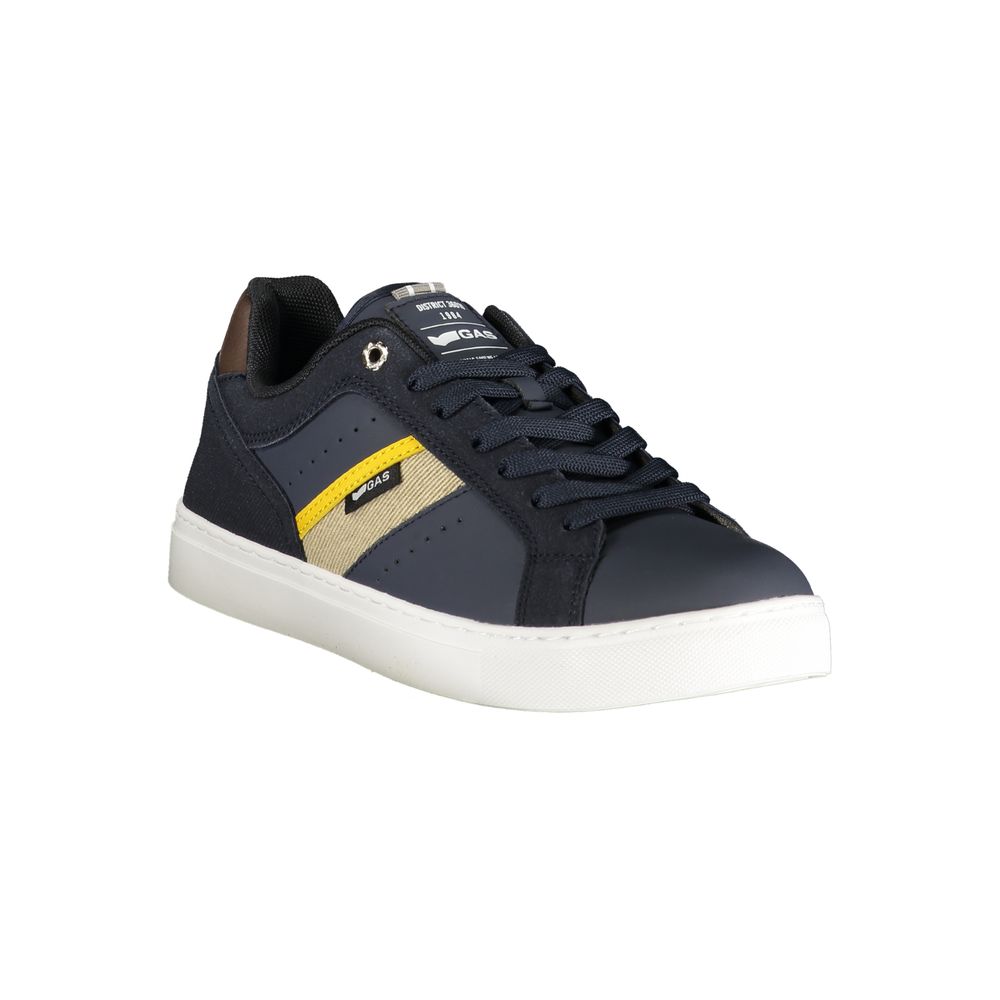 Gas Blue Polyester Men Sneaker