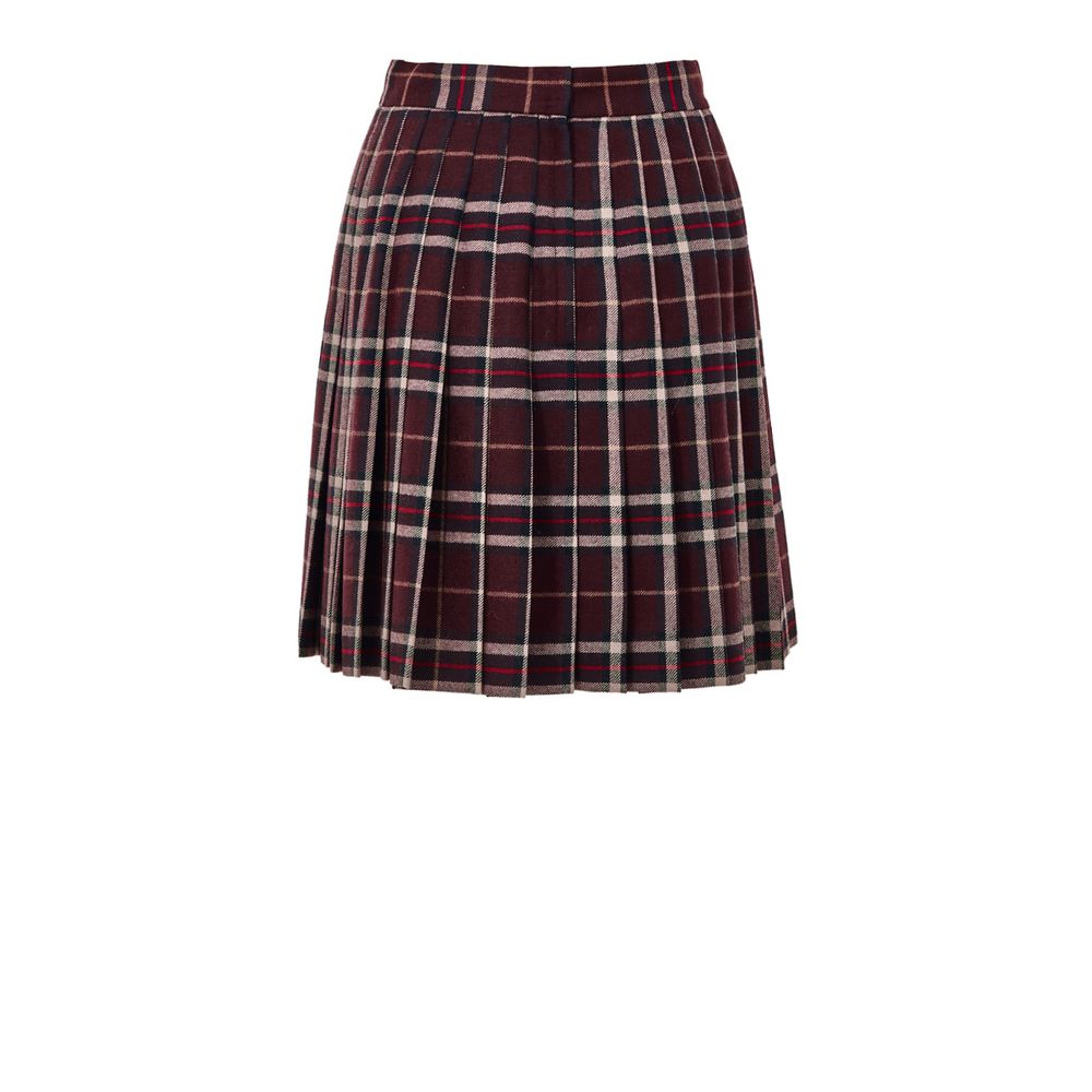 Dolce & Gabbana Bordeaux Wool Mini Skirt
