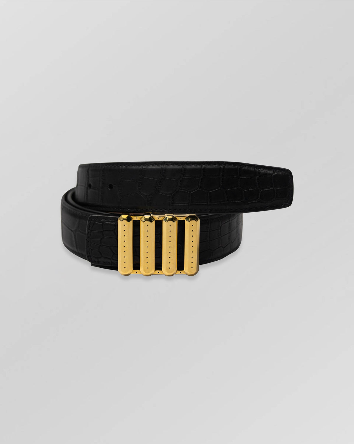 Stefano Ricci Crocodile Leather Belt Gold Buckle