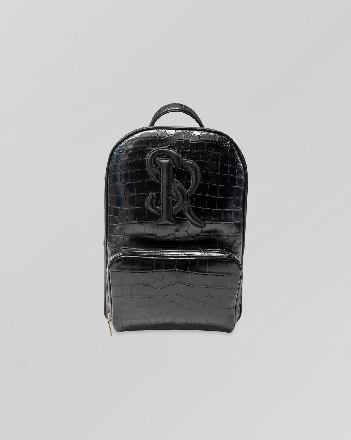 Stefano Ricci Crocodile Leather Luxury Backpack with Embossed Logo