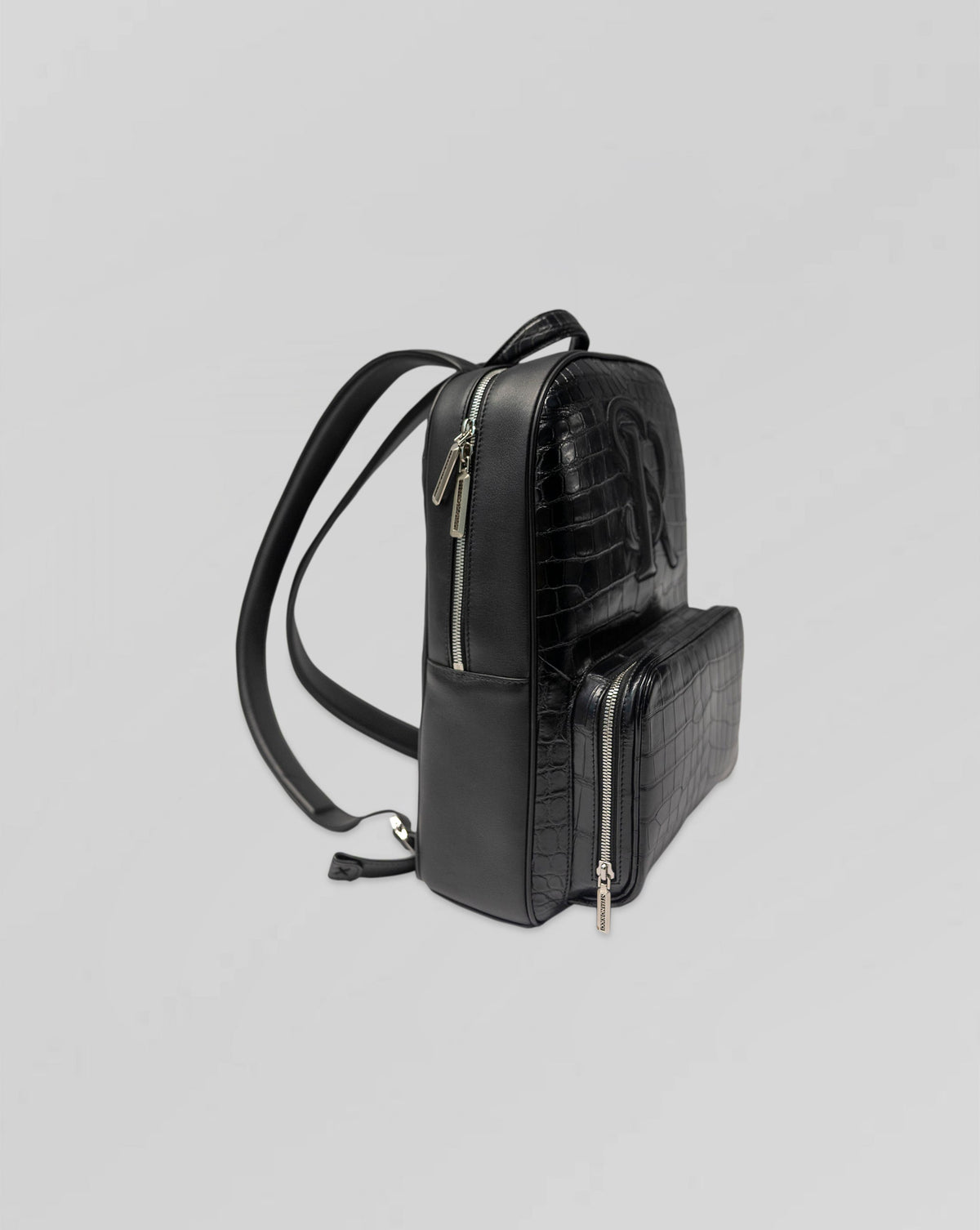 Stefano Ricci Crocodile Leather Luxury Backpack with Embossed Logo