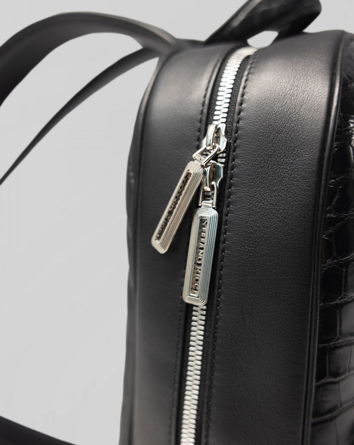 Stefano Ricci Crocodile Leather Luxury Backpack with Embossed Logo
