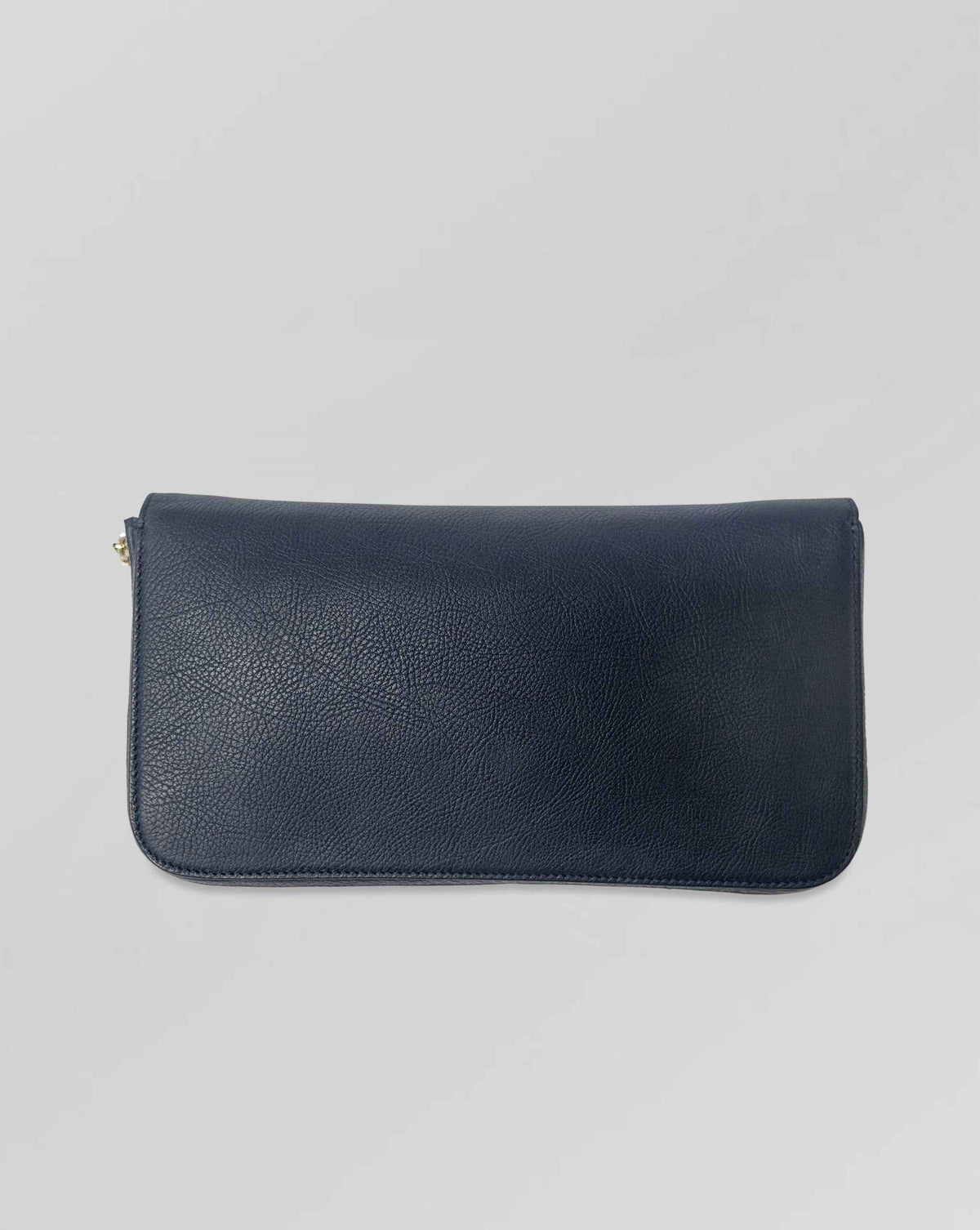 Stefano Ricci Grained Calfskin Luxury Clutch Bag with Eagle Logo Navy