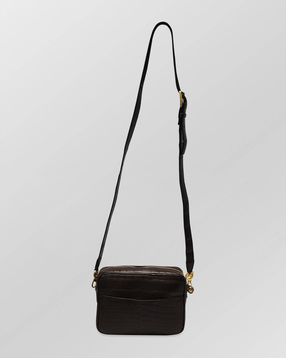 Stefano Ricci Brown Crocodile Leather Luxury Travel Organizer Pouch for Men
