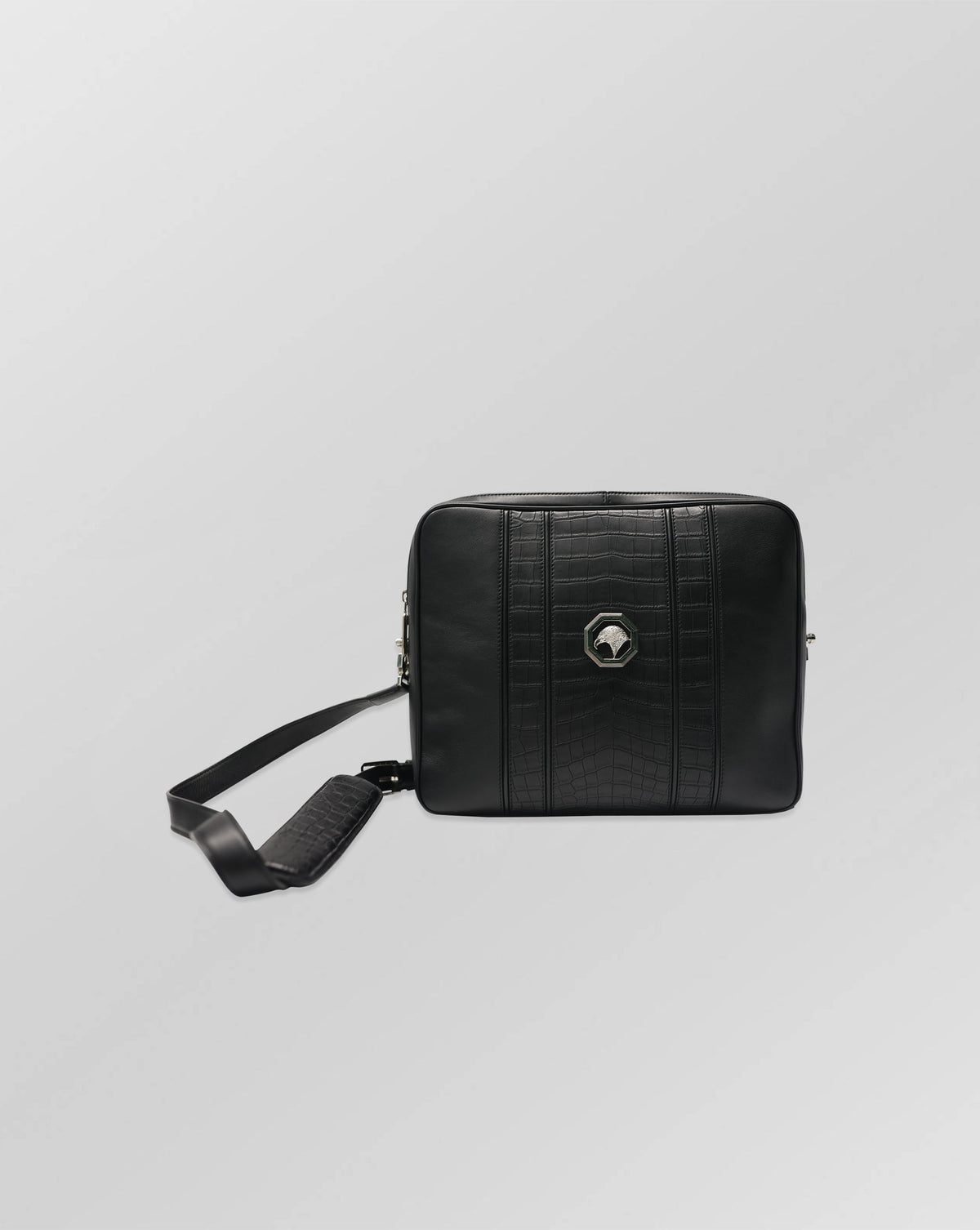 Stefano Ricci Crocodile & Calf Leather Messenger Crossbody Bag