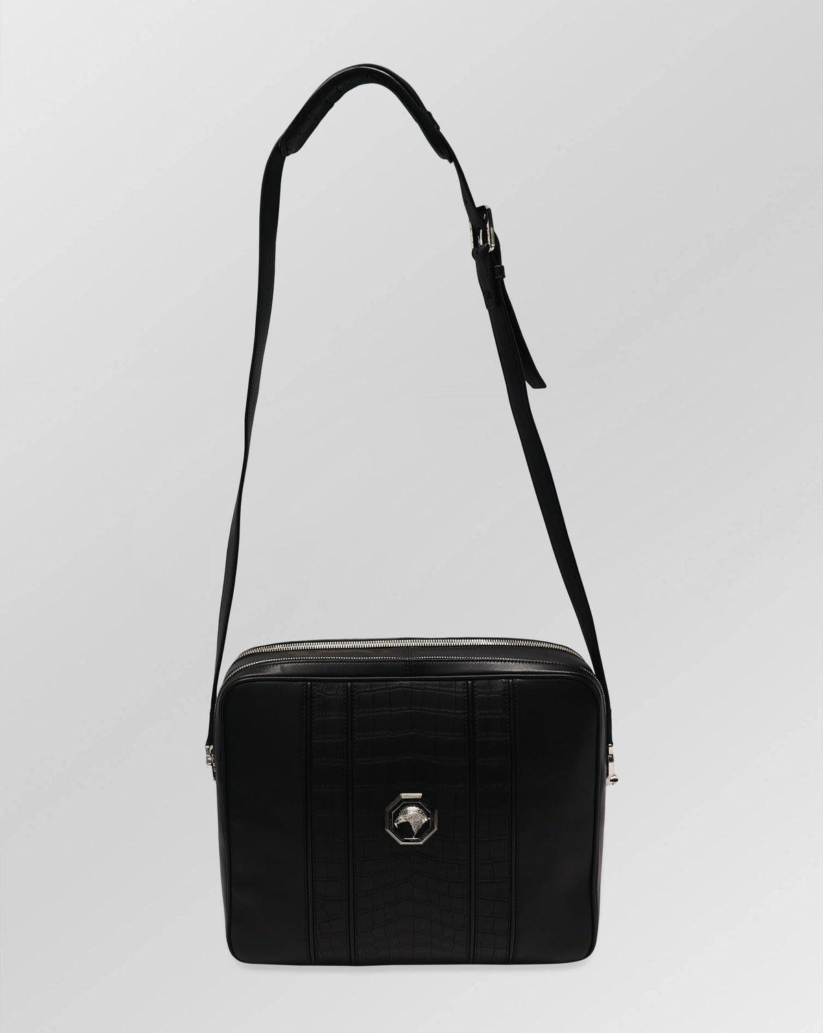 Stefano Ricci Crocodile & Calf Leather Messenger Crossbody Bag