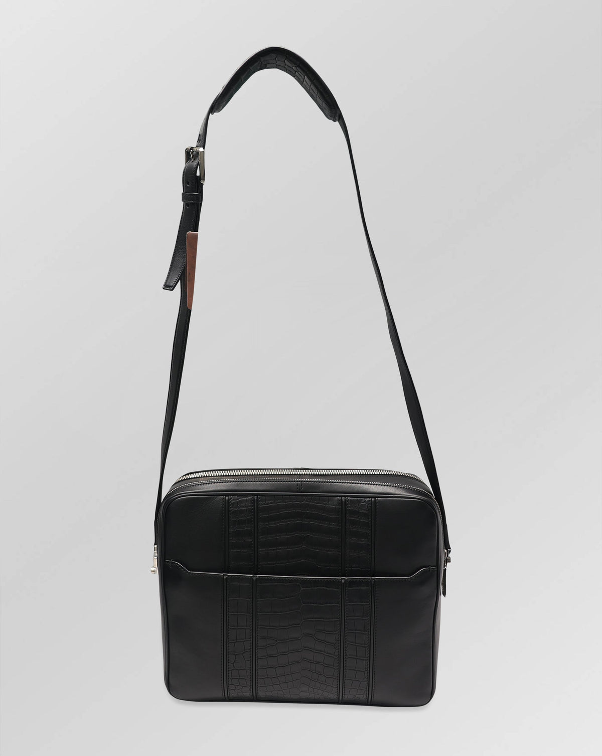 Stefano Ricci Crocodile & Calf Leather Messenger Crossbody Bag