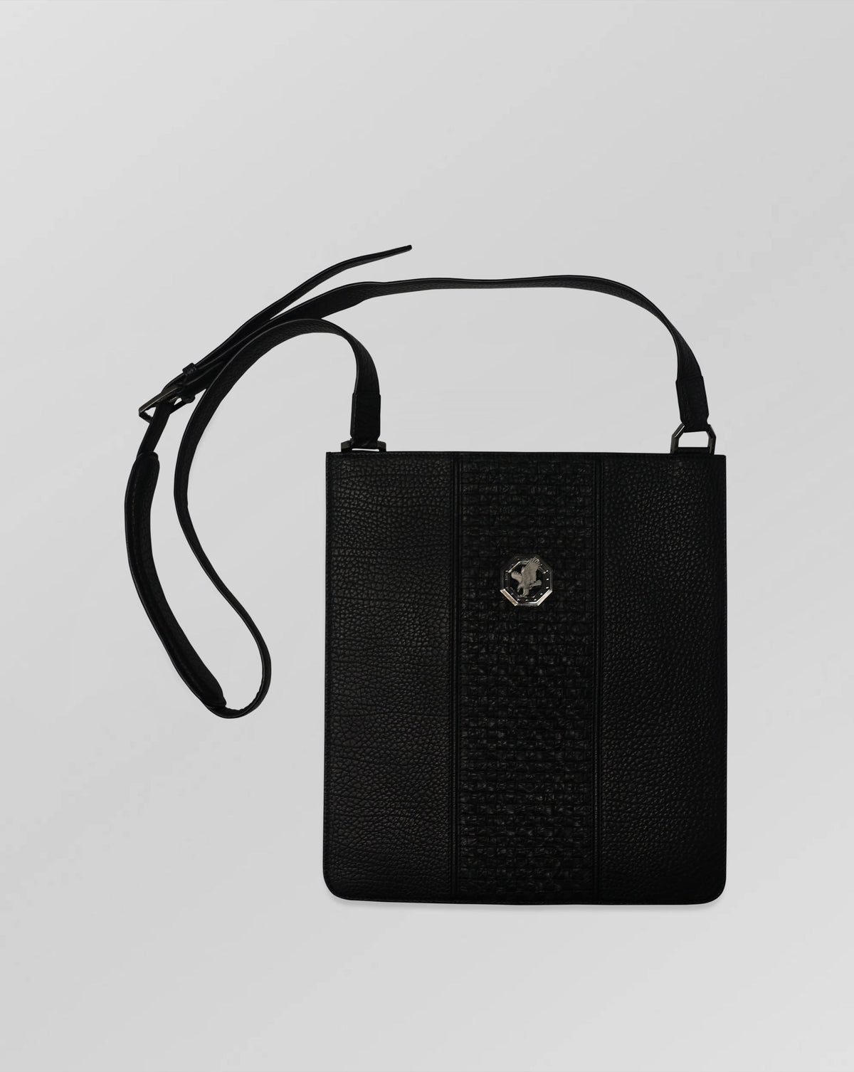 Stefano Ricci Black Embossed Calfskin Leather Document Holder
