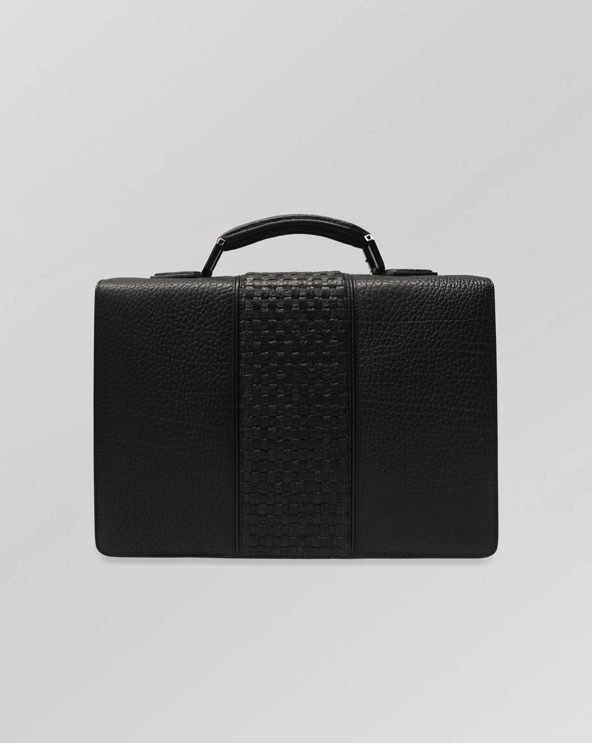 Stefano Ricci Woven Leather Briefcase with Eagle Plaque Closure