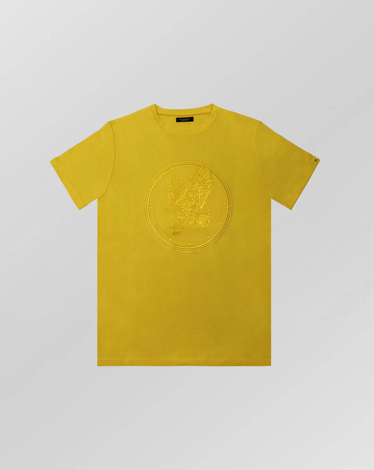 Stefano Ricci Silk Cotton T-Shirt Eagle Embossed Logo