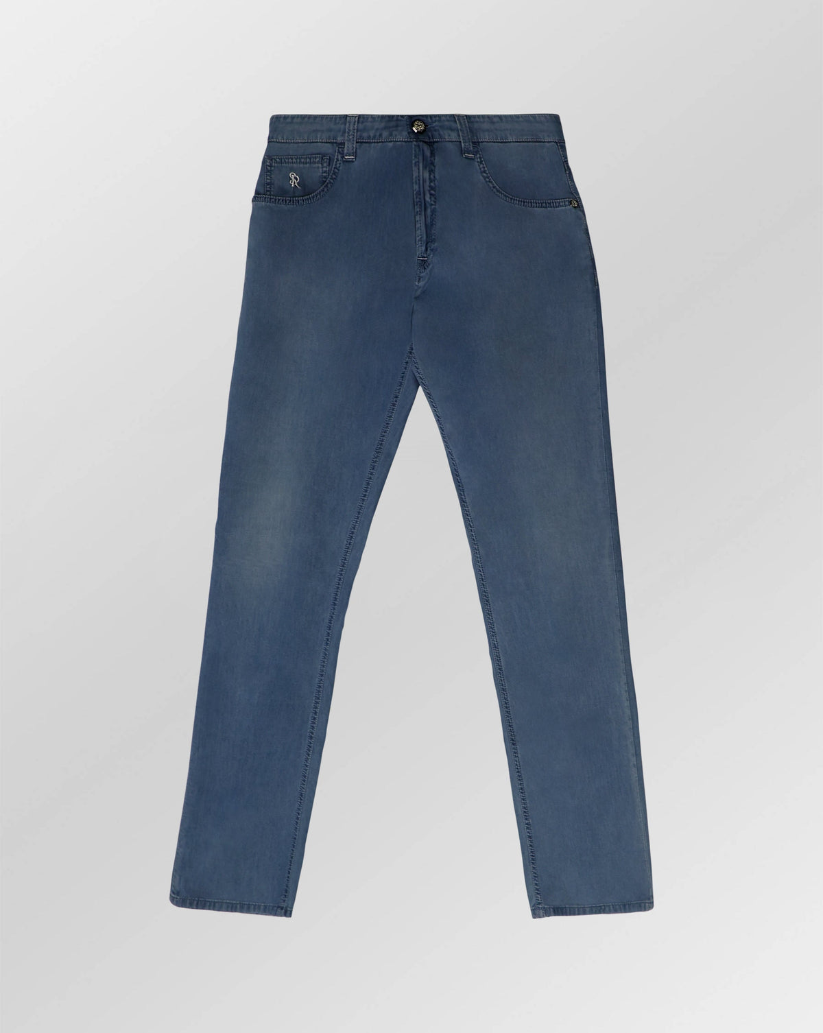 Stefano Ricci Comfort Fit Light Wash Stretch Denim Jeans – Italian Luxury