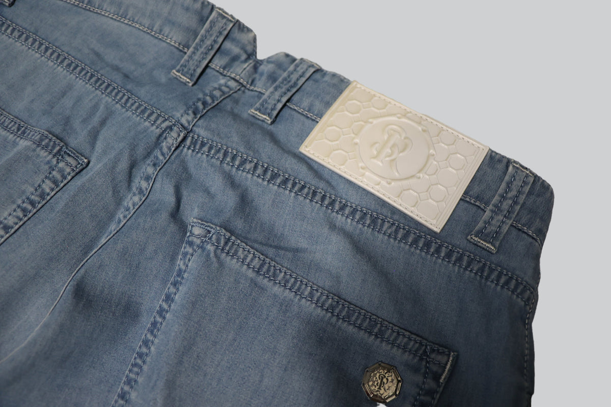 Stefano Ricci Light Wash Comfort Fit Denim Jeans