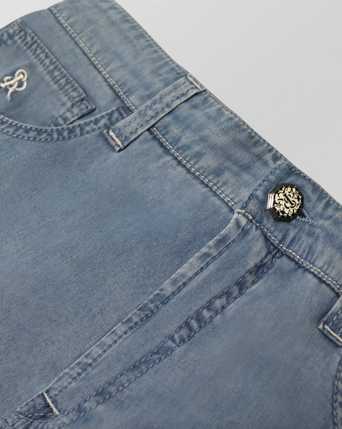 Stefano Ricci Light Wash Comfort Fit Denim Jeans