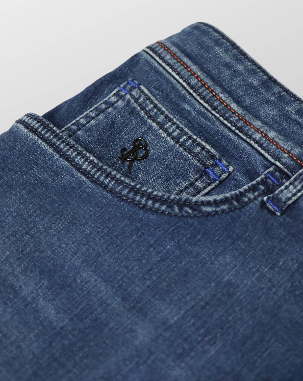 Stefano Ricci Medium Wash Comfort Fit Denim Jeans