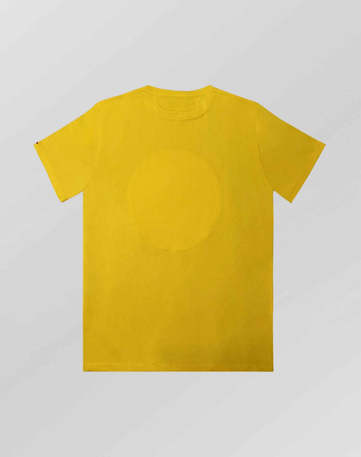 Stefano Ricci Silk Cotton T-Shirt with Eagle Embroidery | Yellow