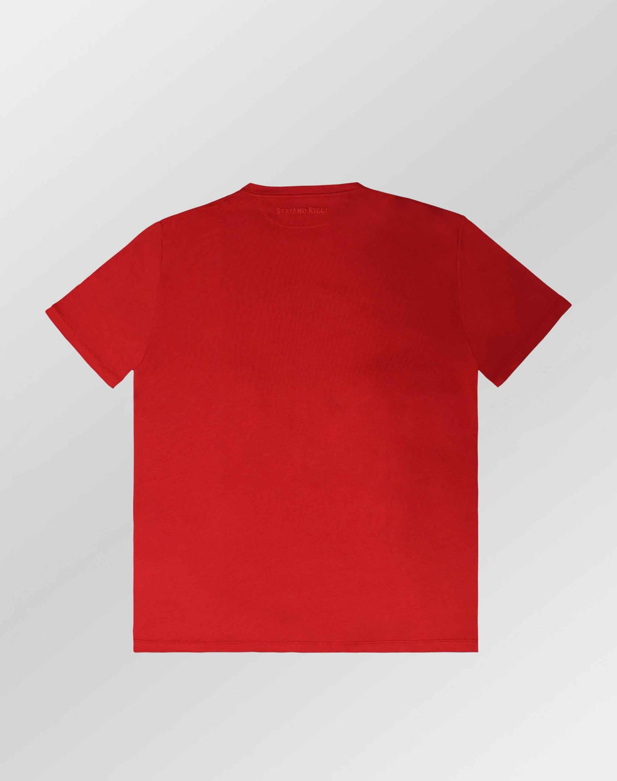 Stefano Ricci Silk Cotton T-Shirt Eagle Embroidery | Red