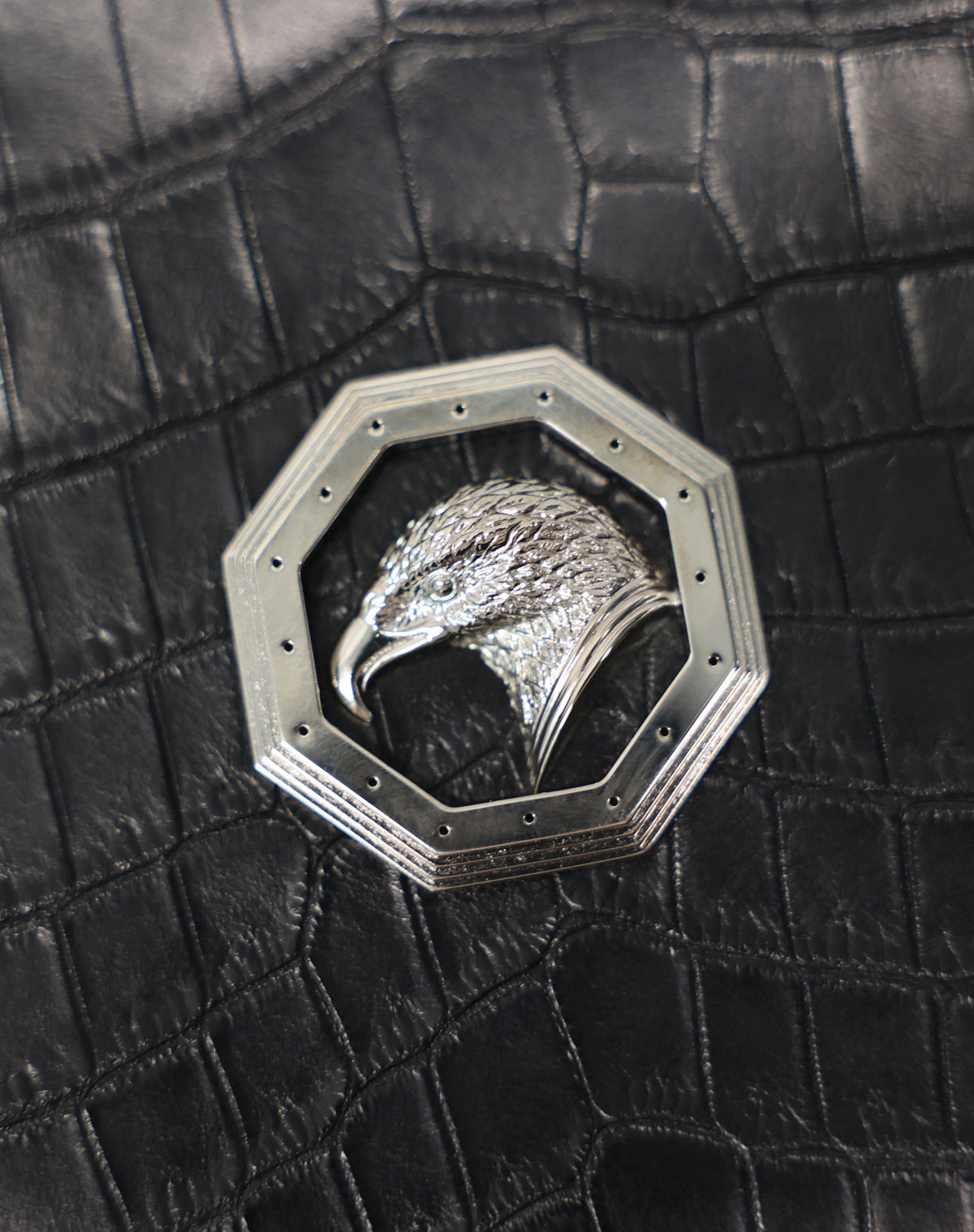 Stefano Ricci Crocodile Leather Clutch with Top Handle Travel Organizer