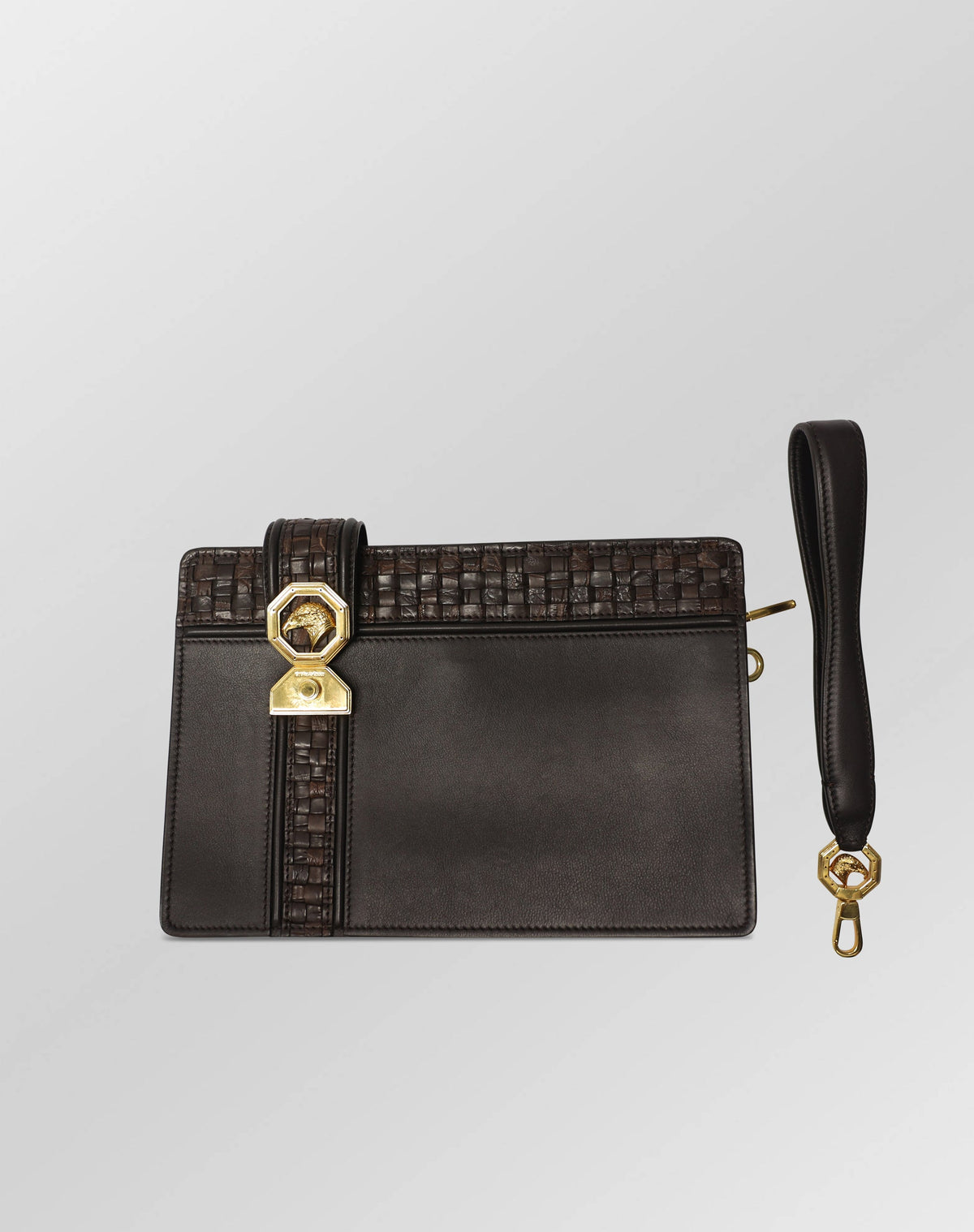 Stefano Ricci Woven Crocodile & Calf Leather Luxury Clutch Organizer