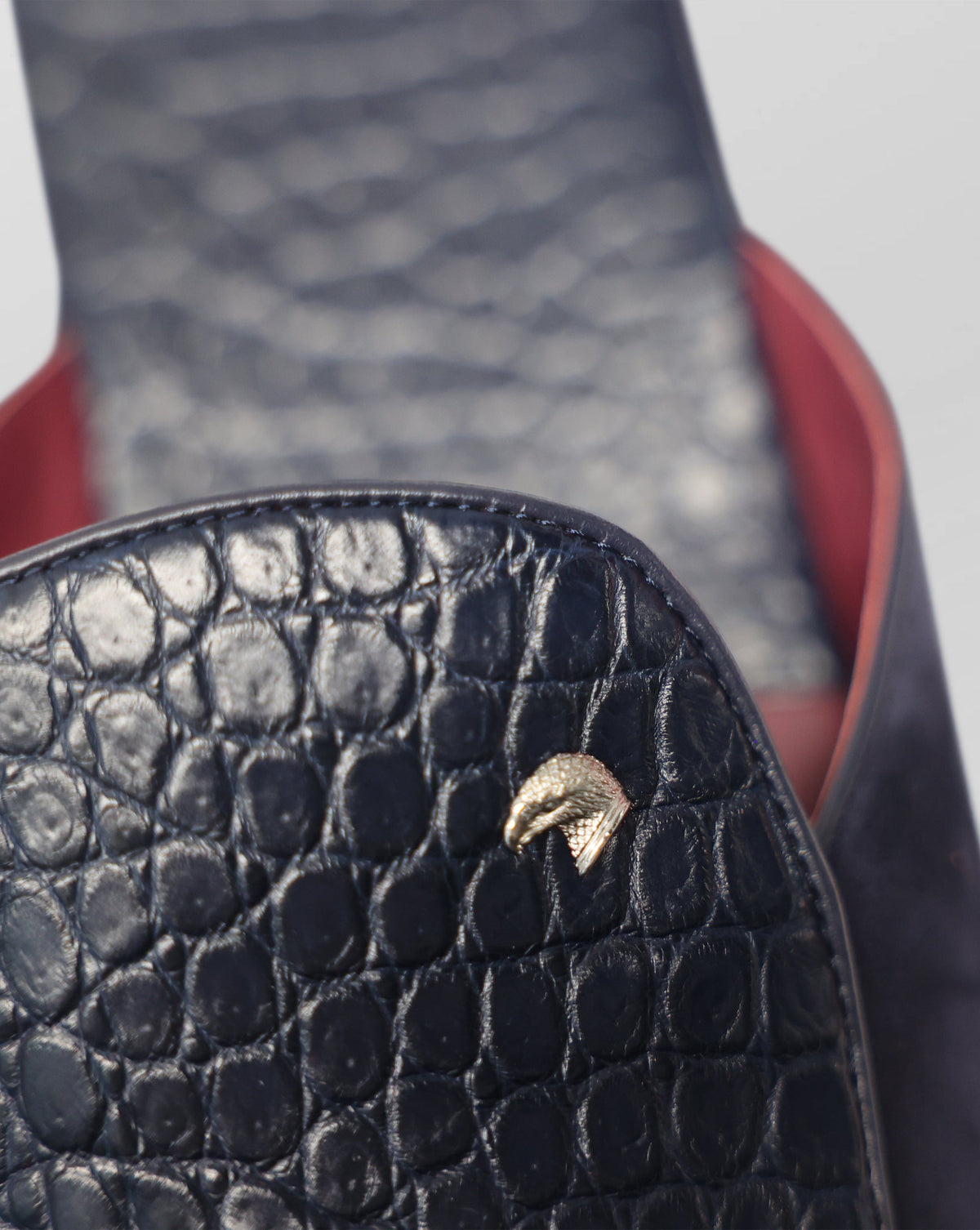 Stefano Ricci Crocodile Leather Loafers Luxury Slip-On | Navy