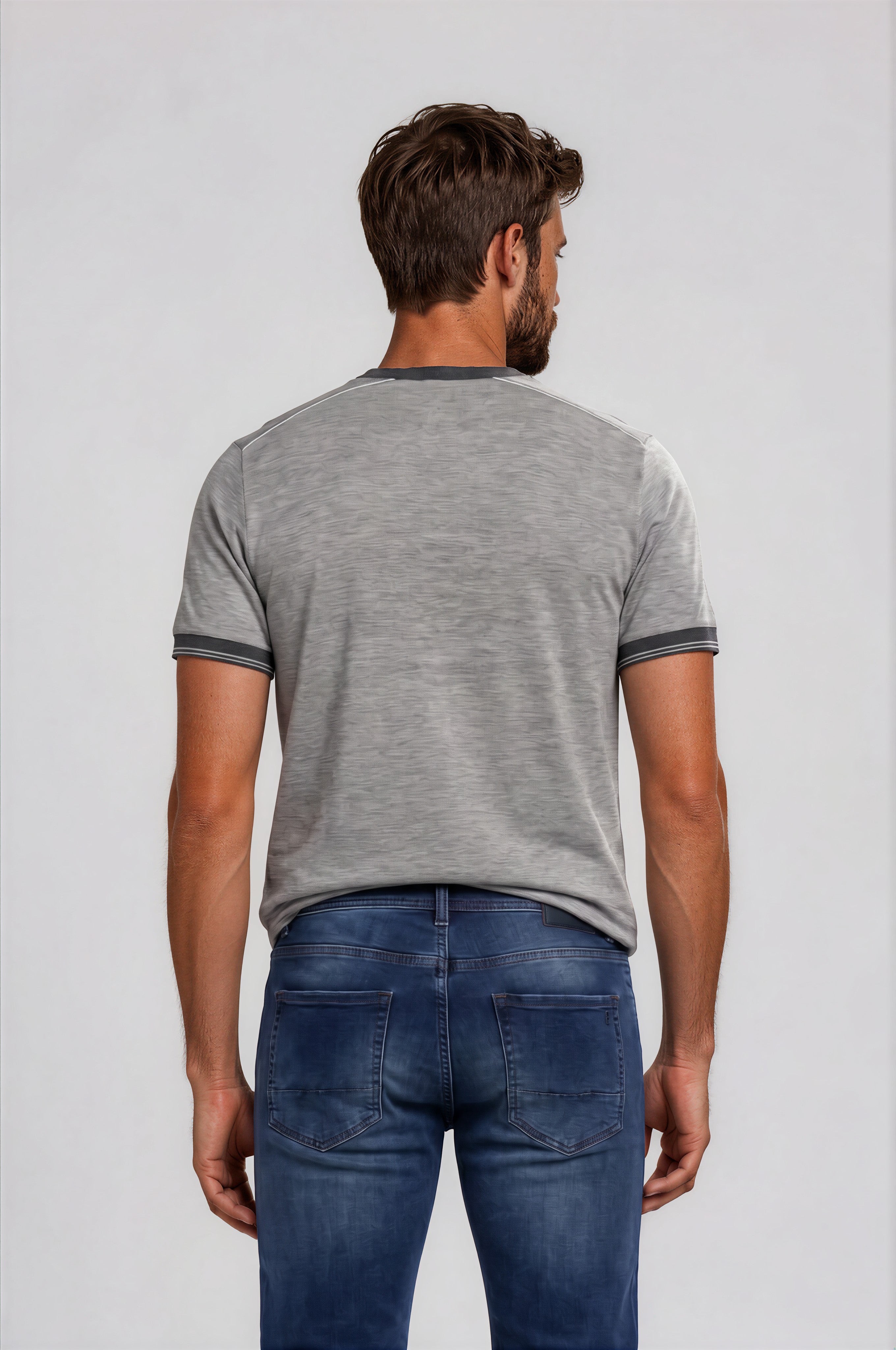 Stefano Ricci Cashmere Silk Eagle Embroidered Crew Neck Sweater |Gray