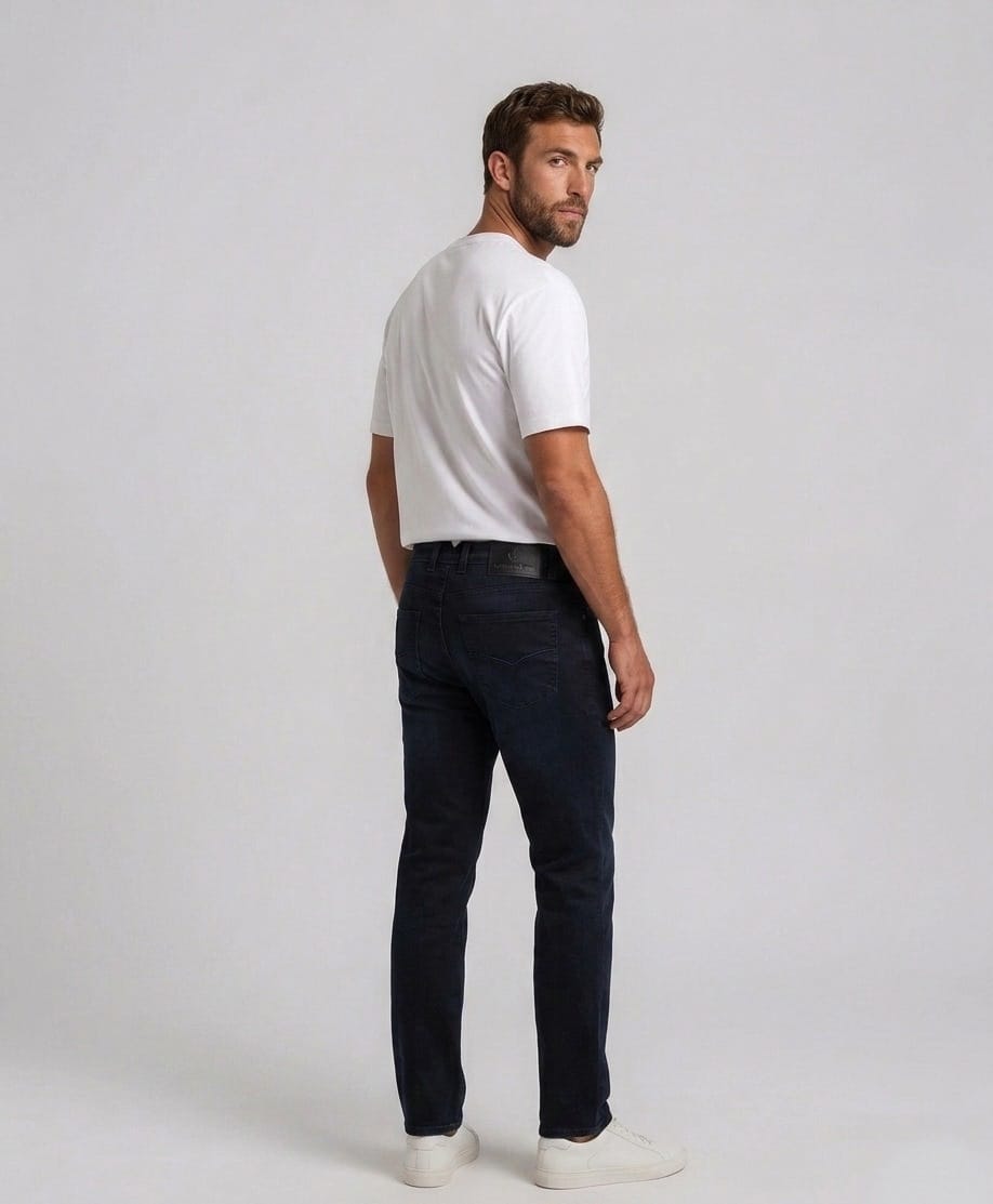 Stefano Ricci Dark Wash Comfort Fit Denim Jeans
