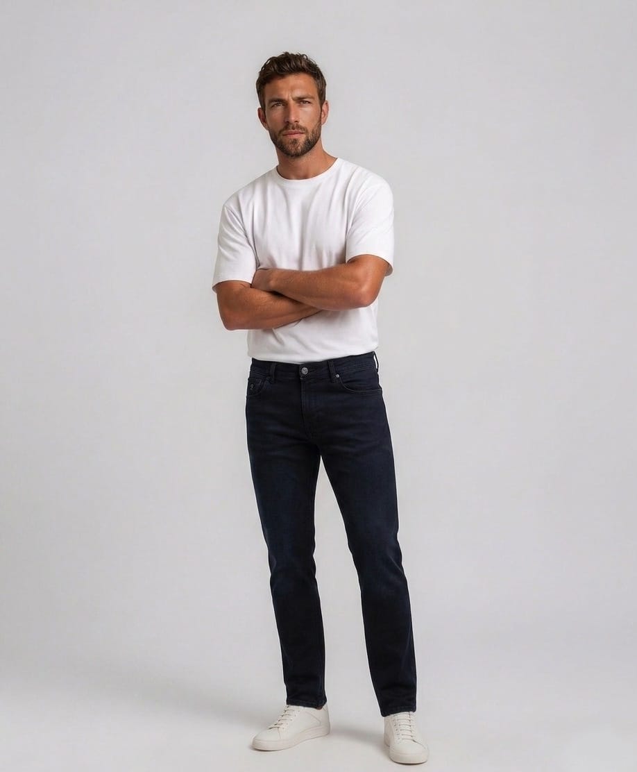 Stefano Ricci Dark Wash Comfort Fit Denim Jeans