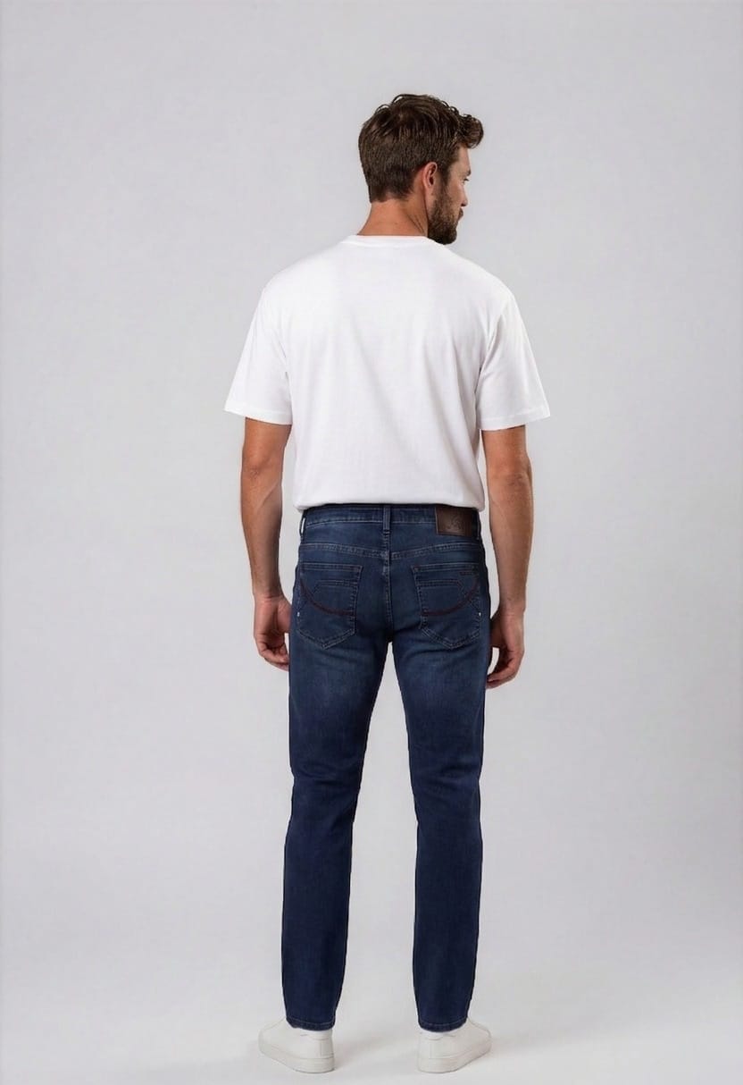 Stefano Ricci Tailored Fit Luxury Denim Jeans with SR Logo Detail