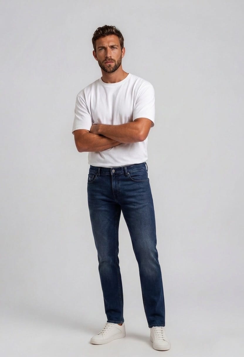 Stefano Ricci Tailored Fit Luxury Denim Jeans with SR Logo Detail